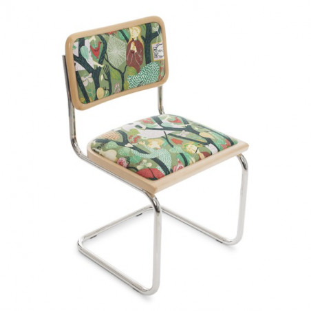 Bauhausstol utan karm natur/klädd Tyg Melody